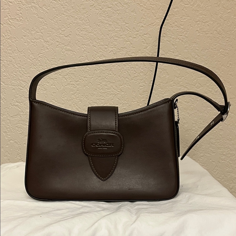 Coach Chocolate Leather Shoulder Bag